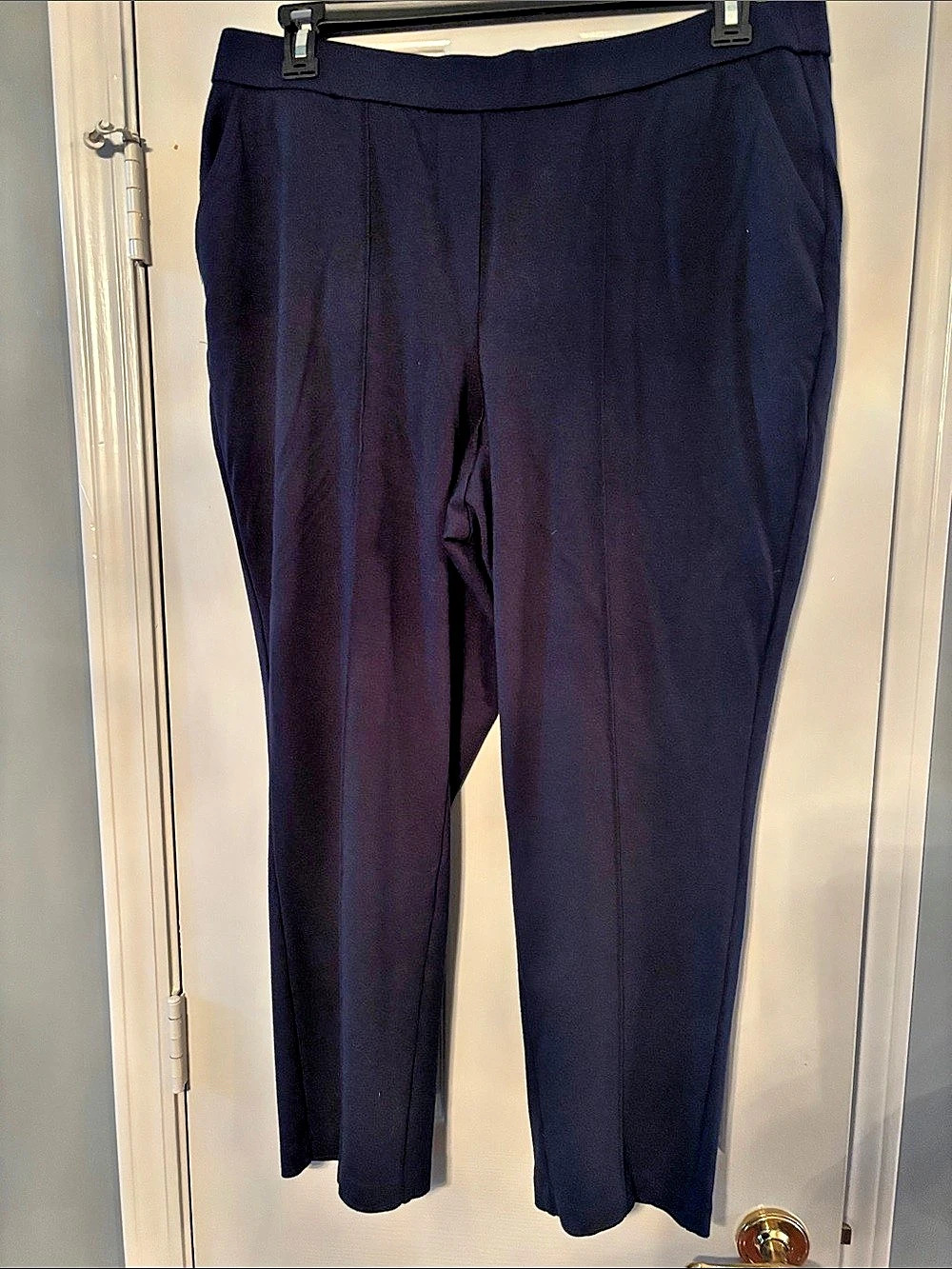 Jones & Co Pull-On Elastic Waist Navy Trousers